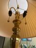 Brass Table Lamp With Pleated Shade - 3