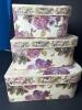 Trio of Floral Decorative Storage Boxes by Tri-Coastal Design - 5