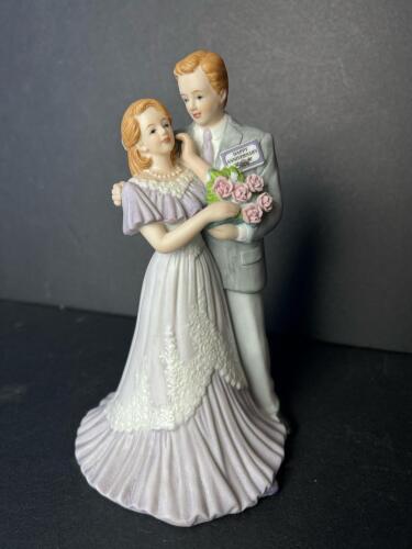 Porcelain Happy Anniversary Couple Figurine