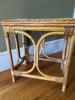Small Rattan Wicker Side Table - 17" x 15" x 10" - 4