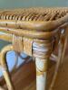 Small Rattan Wicker Side Table - 17" x 15" x 10" - 6
