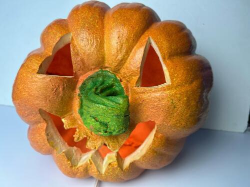 Lighted Plastic Pumpkin Jack-O'-Lantern Decoration