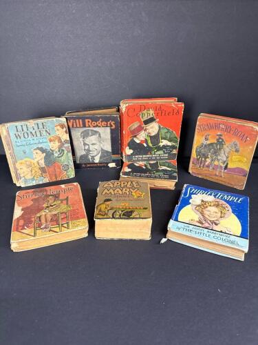 Vintage Children's Books: Little Women, Will Rogers, David Copperfield, Strawberry Roan, Shirley Temple, Apple Mary, The Little Colonel