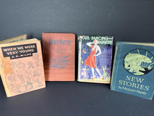 Vintage Hardcover Children's Books: When We Were Very Young, Gene Autry, Our Dancing Daughters, New Stories
