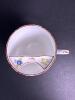 Victorian-Style Mustache Cup and Saucer Set with Floral Motif - 2
