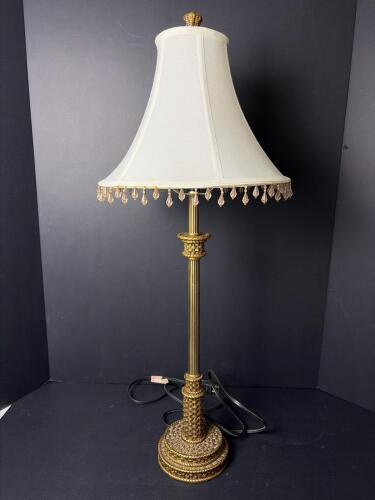 Table Lamp With Beaded Shade