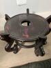 Japanese Satsuma-Style Planter Bowl with Wooden Stand - 7