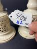 Pair of Lenox Ivory Porcelain Candlestick Holders with Gold Trim - 6