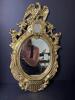 Heavy Gilt Federal-Style Convex Wall Mirror With Eagle Crest