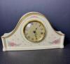 Lenox Quartz Mantel Clock Floral China with Gold Trim