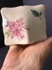 Small Lenox Porcelain Floral Quartz Mantel Clock - 2