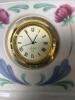 Small Lenox Floral Porcelain Mantel Clock - 7