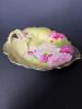Hand-Painted Floral Porcelain Berry Bowl in Art Nouveau Style