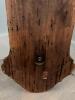 Antique Wall-Mounted Brass and Wood Glass Lamp - 5
