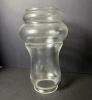 Antique Wall-Mounted Brass and Wood Glass Lamp - 8