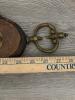 Antique Wall-Mounted Brass and Wood Glass Lamp - 13