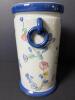 Neptune Porcelain Floral Vase with Blue Trim - 2