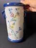 Neptune Porcelain Floral Vase with Blue Trim - 4