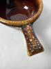 Four Hull Brown Drip Glaze Soup Bowls With Handles - 2