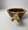 Four Hull Brown Drip Glaze Soup Bowls With Handles - 3