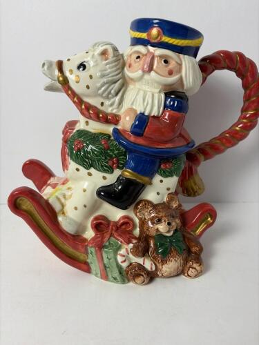 Nutcracker Rocking Horse Christmas Pitcher