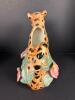 1992 EF Cheetah-Shaped Ceramic Teapot With Floral Detail - 2