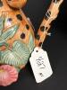1992 EF Cheetah-Shaped Ceramic Teapot With Floral Detail - 7