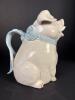 Fitz and Floyd Pig Pitcher With Blue Scarf Ceramic - 3