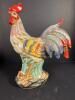 Ceramic Rooster Figurine in Bright Glaze Colors