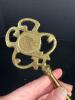 Ornate Brass Skeleton Key in Victorian-Style - 4