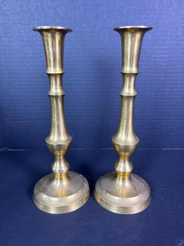 Pair of PWF Solid Brass Candlesticks