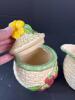 Omnibus Ceramic Basketweave Fruit Creamer, Sugar, and Mugs Set - 4