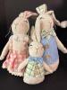 Annalee Easter Bunny Doll with Handmade Fabric Rabbits and Squirrels - 4