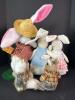 Annalee Easter Bunny Doll with Handmade Fabric Rabbits and Squirrels - 7
