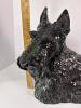 Large Ceramic Scottish Terrier Dog Sculpture in Black Glaze - 2