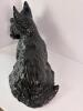 Large Ceramic Scottish Terrier Dog Sculpture in Black Glaze - 4