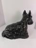 Large Ceramic Scottish Terrier Dog Sculpture in Black Glaze - 5