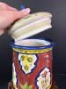 Pier 1 Vallarta Handpainted Earthenware Canister with Lid and Stand - 2