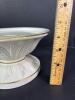 Lenox Footed Porcelain Bowl with Embossed Leaf Motif - 2