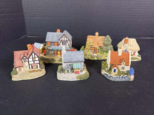 Six Fraser Creations Village and Cottage Collection Miniature Houses