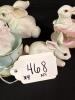 Four Porcelain Bunny Figurines in Teacups and Crouching Position - 6