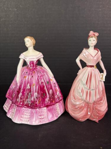 Coalport Bone China Figurines, Kimberly and Debutante of the Year