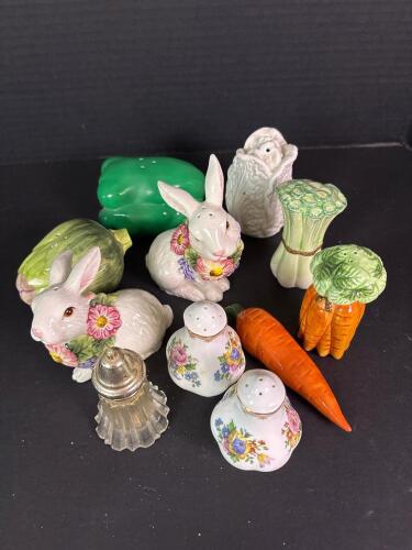 Assorted Ceramic and Glass Novelty Salt and Pepper Shakers