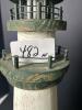 Wood 21" Tall Lighthouse With Green and White Finish - 8