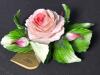 Capodimonte Italian-Style Porcelain Rose Sculpture