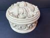 Carved Floral-Relief Round Lidded Trinket Box in Neoclassical Style - 3