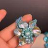 Lot of Blue and Green Beaded Costume Jewelry - 8