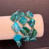 Lot of Blue and Green Beaded Costume Jewelry - 9