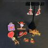 Red Hat Society Enamel Pins and Earrings