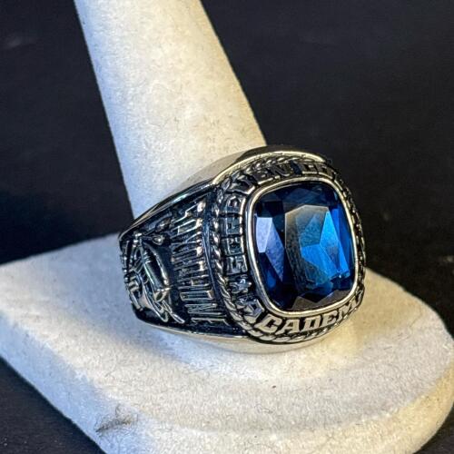 Screven County Academy 1989 Class Ring with Blue Gem
